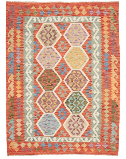 Tappeto Kilim Afghanistan marrone bianco 150x200