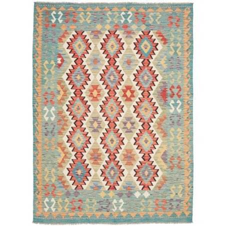 Tappeto Kilim Afghanistan marrone azzurro 147x197
