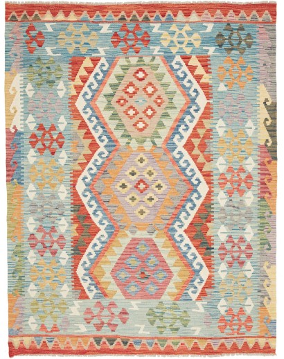 Tappeto Kilim Afghanistan marrone rosso 153x195