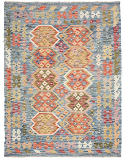 Tappeto Kilim Afghanistan marrone bianco 149x196