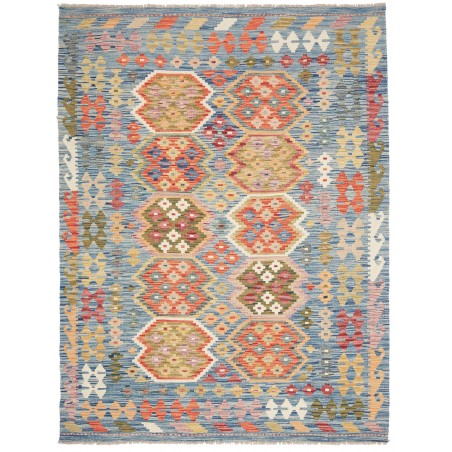 Tappeto Kilim Afghanistan marrone bianco 149x196
