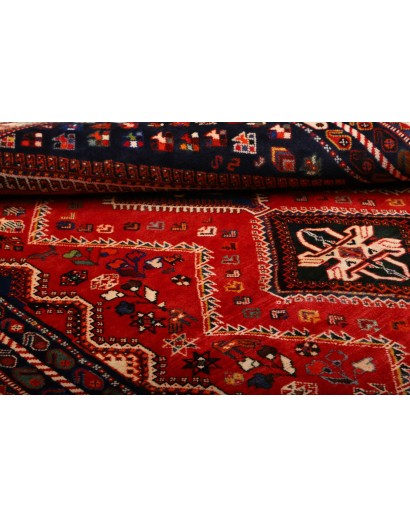 Tappeto Shiraz Persia marrone blu 170x262