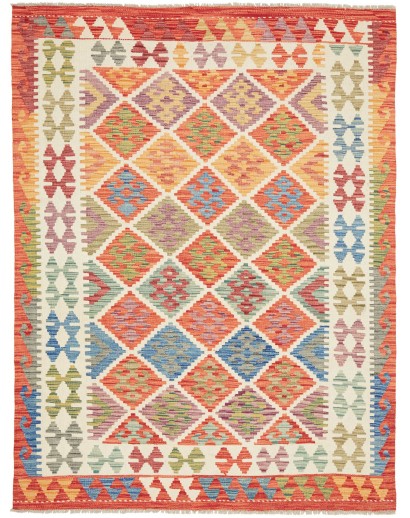 Tappeto Kilim Afghanistan marrone azzurro 149x201