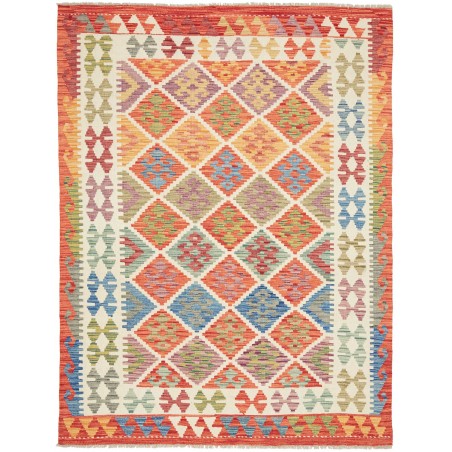 Tappeto Kilim Afghanistan marrone azzurro 149x201