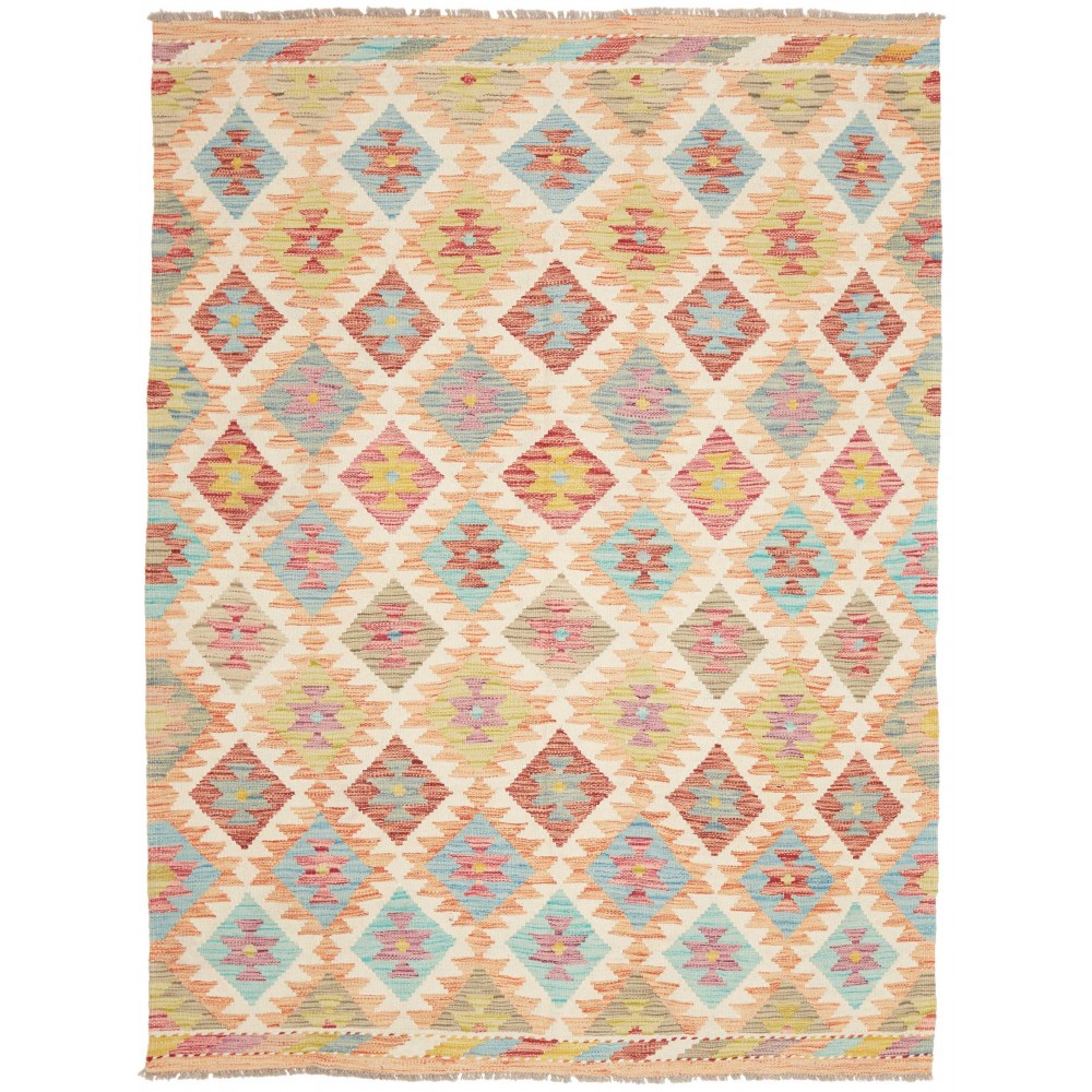 Tappeto Kilim Afghanistan marrone rosso 151x199 Tappeto Kilim Afghanistan marrone rosso 151x199