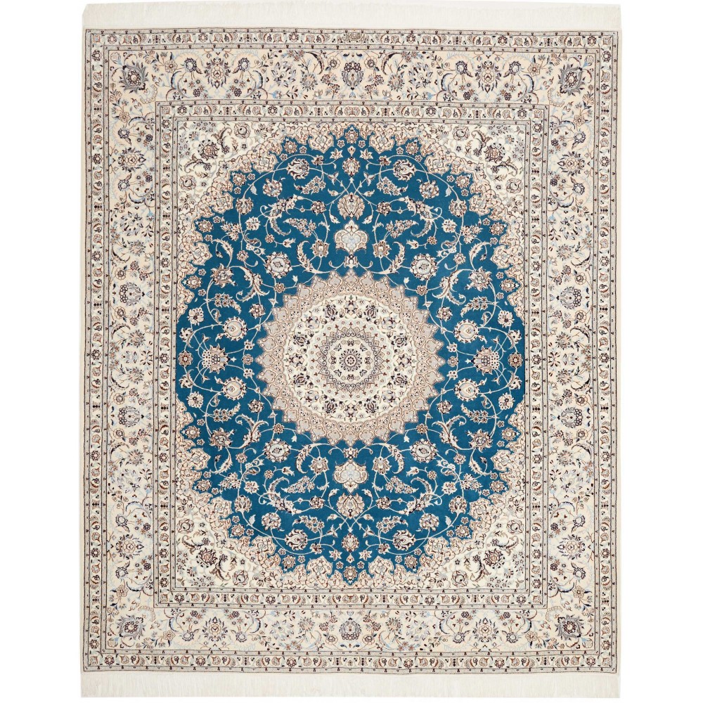 Tappeto Nain 6La Persia bianco grigio 213x255 Tappeto Nain 6La Persia bianco grigio 213x255