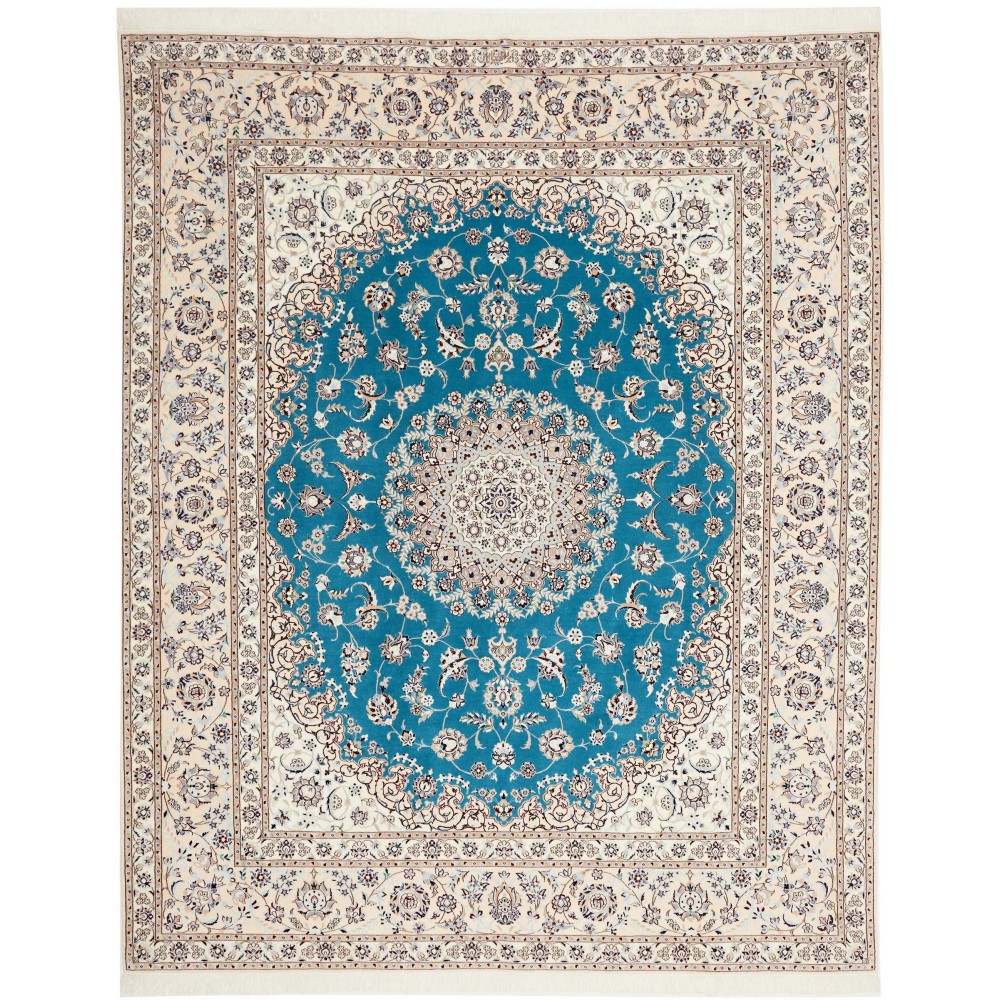 Tappeto Nain 6La Persia bianco verde 207x250 Tappeto Nain 6La Persia bianco verde 207x250