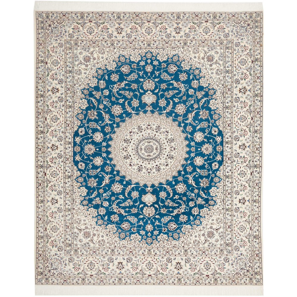 Tappeto Nain 6La Persia bianco grigio 213x260 Tappeto Nain 6La Persia bianco grigio 213x260