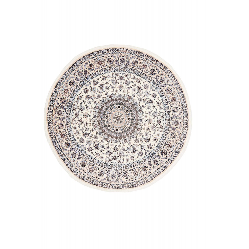 Tappeto Nain 6La Persia bianco blu 250x250 Tappeto Nain 6La Persia bianco blu 250x250