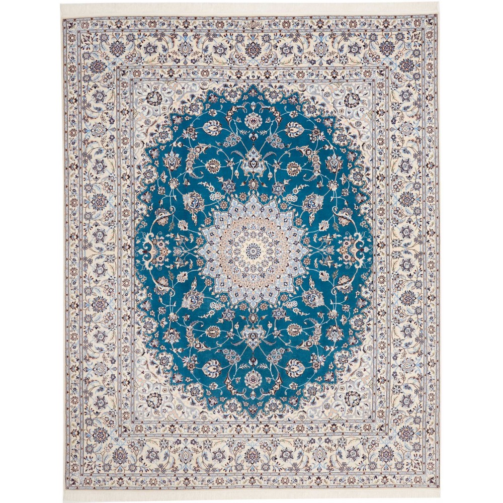 Tappeto Nain 6La Persia bianco grigio 209x261 Tappeto Nain 6La Persia bianco grigio 209x261