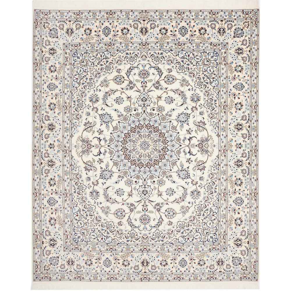 Tappeto Nain 6La Persia bianco grigio 210x251 Tappeto Nain 6La Persia bianco grigio 210x251