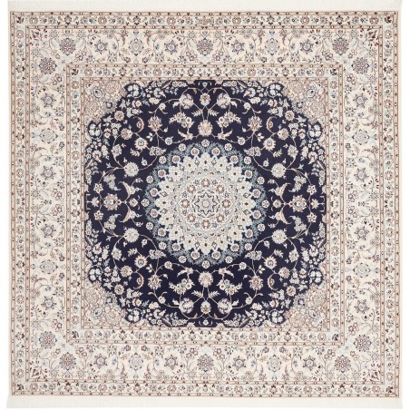 Tappeto Nain 6La Persia bianco grigio 211x208