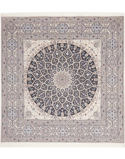 Tappeto Nain 6La Persia bianco grigio 204x206
