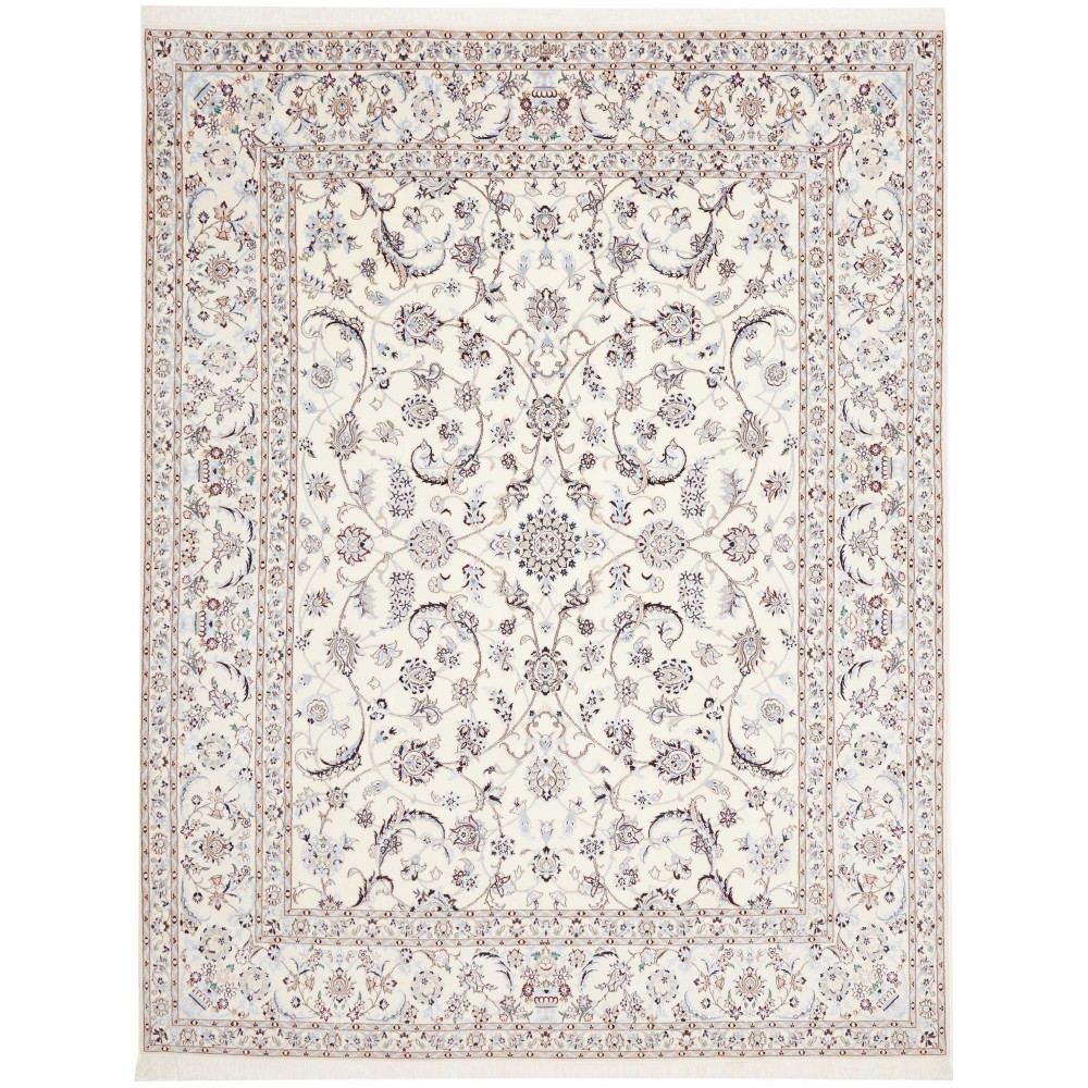 Tappeto Nain 6La Persia bianco grigio 202x261 Tappeto Nain 6La Persia bianco grigio 202x261