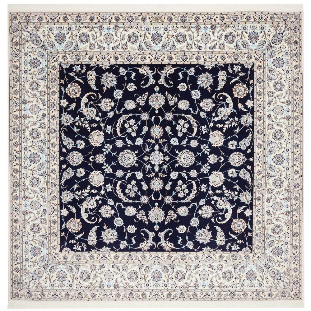 Tappeto Nain 6La Persia grigio blu 254x250 Tappeto Nain 6La Persia grigio blu 254x250