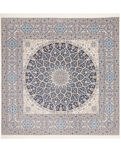 Tappeto Nain 6La Persia bianco grigio 207x205