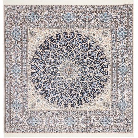 Tappeto Nain 6La Persia bianco grigio 207x205