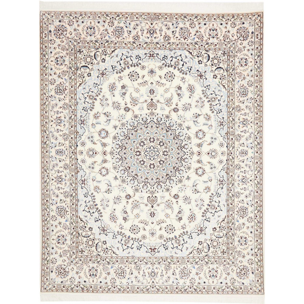 Tappeto Nain 6La Persia bianco grigio 162x210 Tappeto Nain 6La Persia bianco grigio 162x210