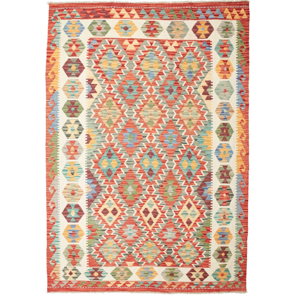 Tappeto Kilim Afghanistan marrone 166x229 Tappeto Kilim Afghanistan marrone 166x229