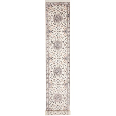 Tappeto Nain 6La Persia bianco grigio 80x600