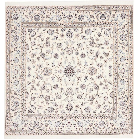 Tappeto Nain 6La Persia bianco azzurro 204x205