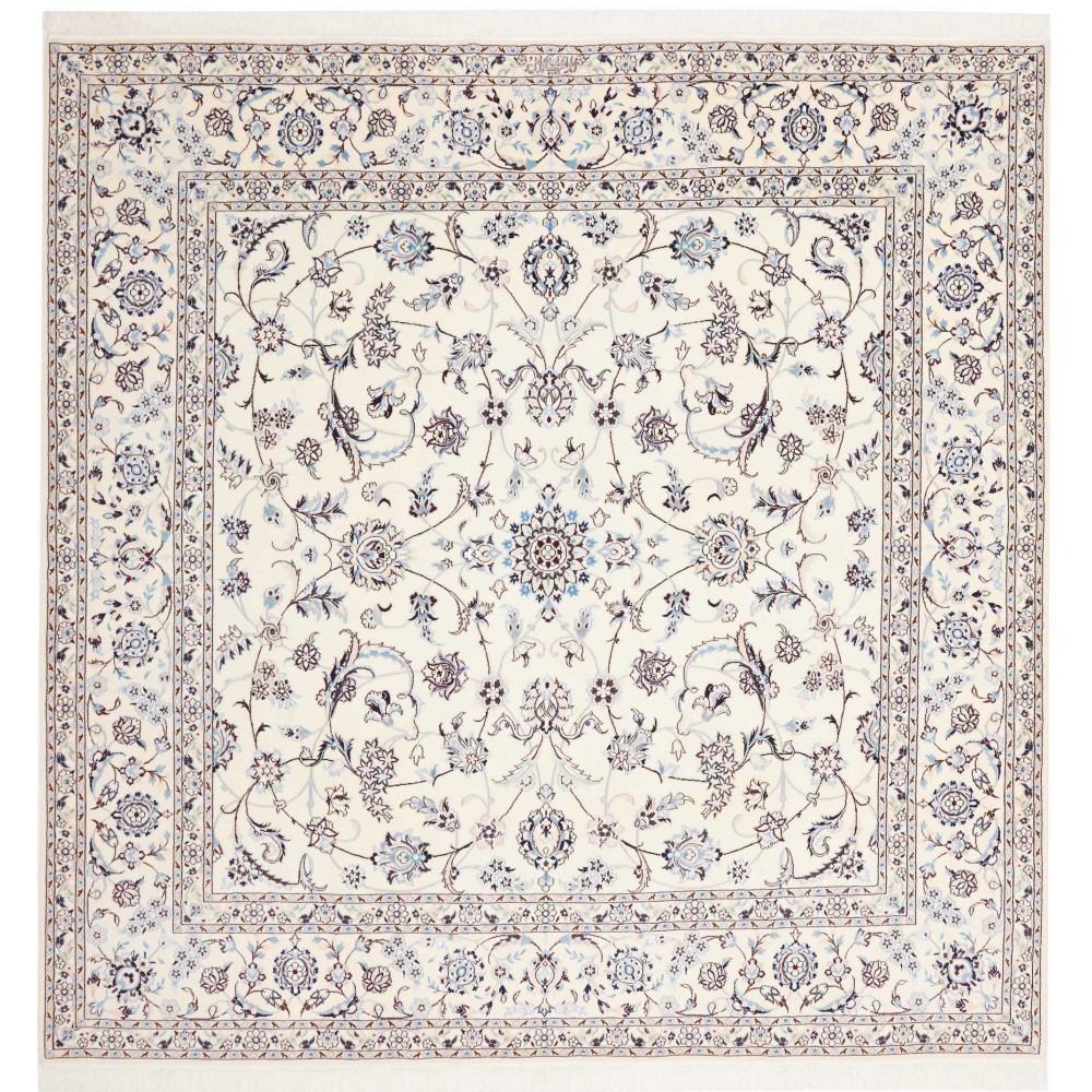 Tappeto Nain 6La Persia bianco grigio 208x210 Tappeto Nain 6La Persia bianco grigio 208x210
