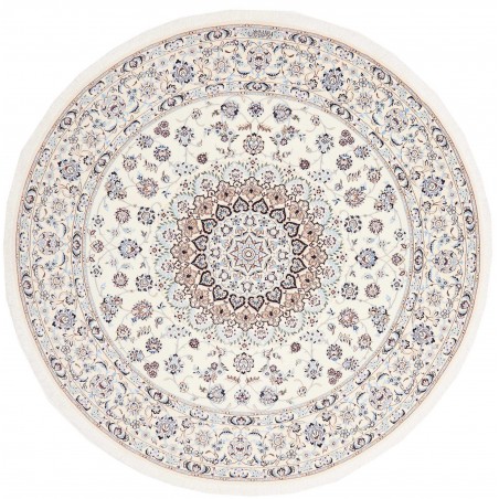 Tappeto Nain 6La Persia bianco grigio 200x200