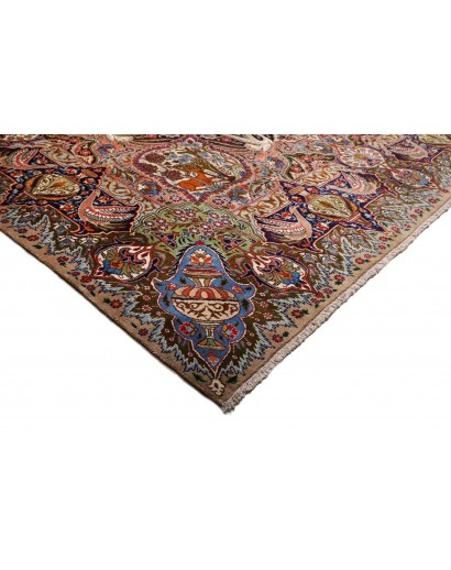 Tappeto Kashamr Zirkhaki Persia marrone blu 294x390