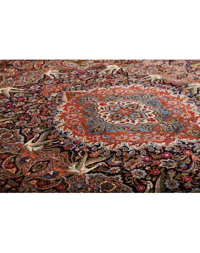 Tappeto Kashamr Zirkhaki Persia marrone blu 294x390