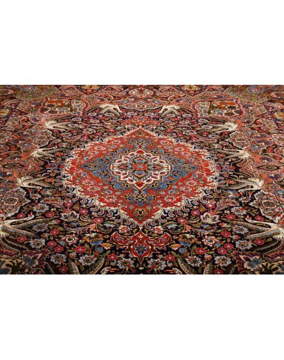 Tappeto Kashamr Zirkhaki Persia marrone blu 294x390