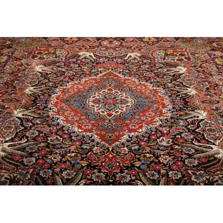 Tappeto Kashamr Zirkhaki Persia marrone blu 294x390