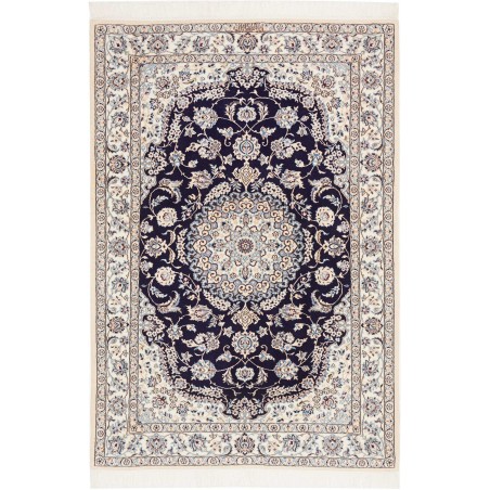 Tappeto Nain 6La Persia bianco grigio 103x152