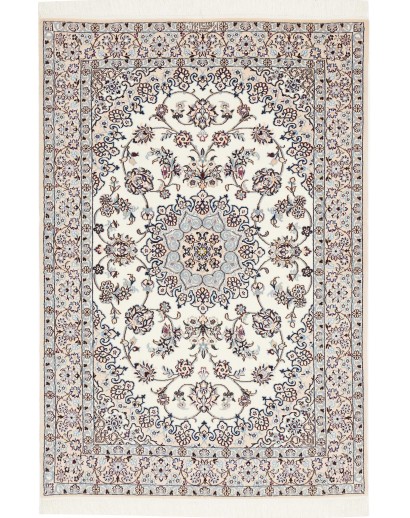 Tappeto Nain 6La Persia bianco grigio 102x147