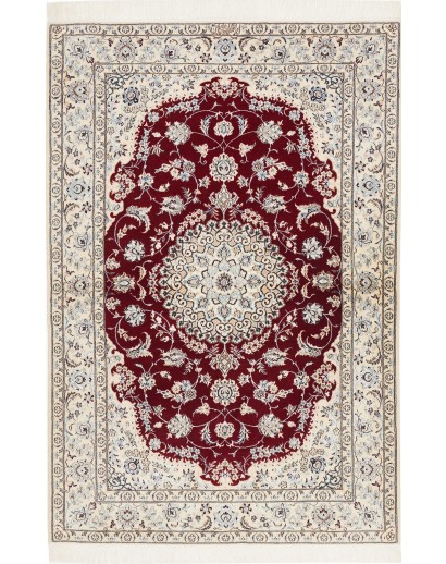 Tappeto Nain 6La Persia bianco marrone 109x165