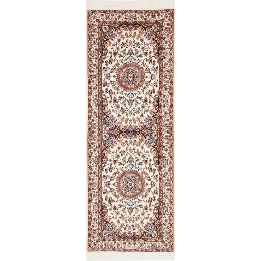 Tappeto Nain 6La Persia bianco grigio 76x218 Tappeto Nain 6La Persia bianco grigio 76x218