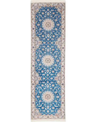Tappeto Nain 6La Persia blu 90x309