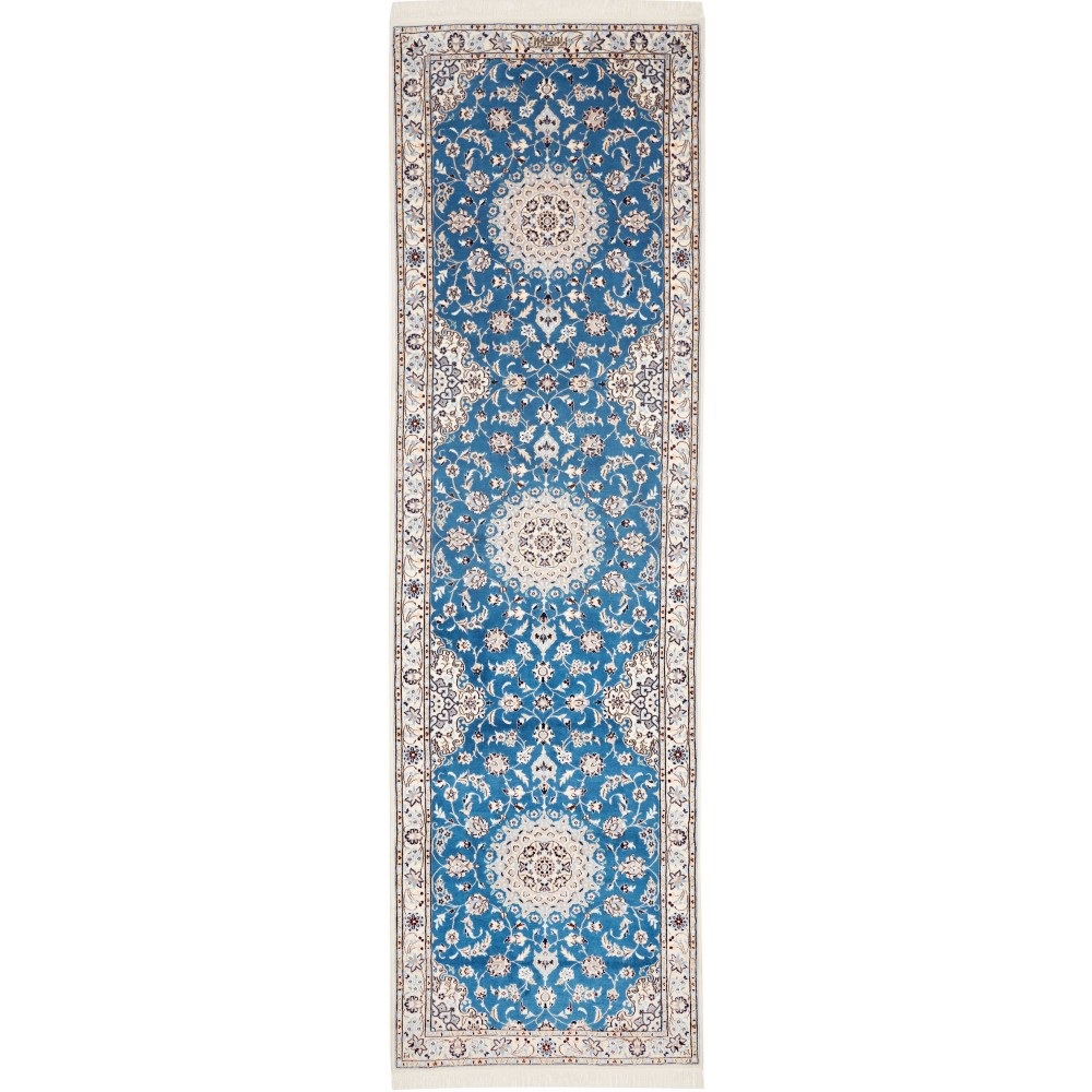 Tappeto Nain 6La Persia blu 90x309 Tappeto Nain 6La Persia blu 90x309