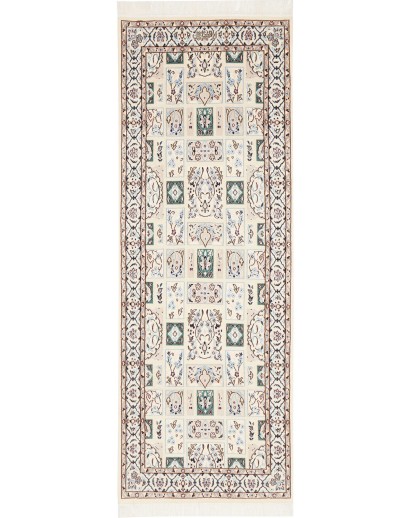 Tappeto Nain 6La Persia bianco grigio 67x190