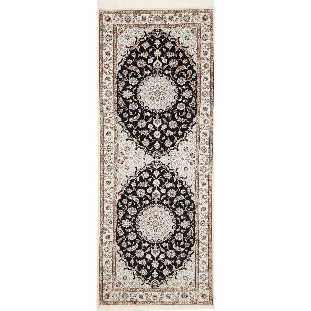 Tappeto Nain 6La Persia beige blu 83x218 Tappeto Nain 6La Persia beige blu 83x218