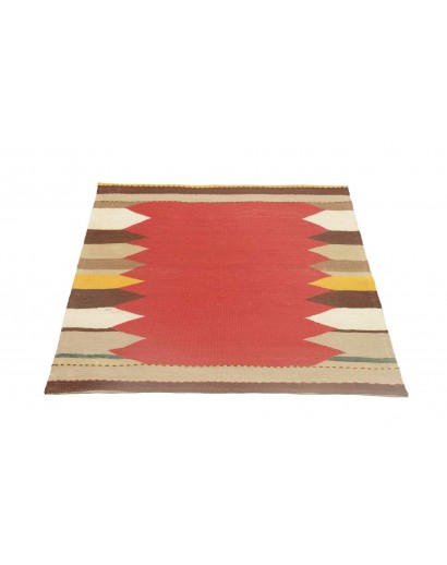 Tappeto Kilim Persia marrone verde 100x103