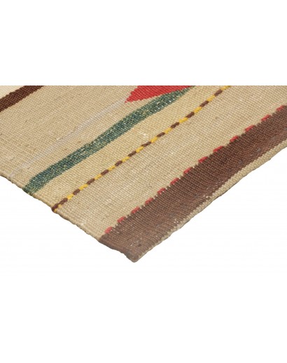 Tappeto Kilim Persia marrone verde 100x103