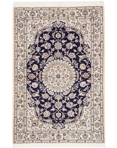Tappeto Nain 6La Persia bianco grigio 102x155