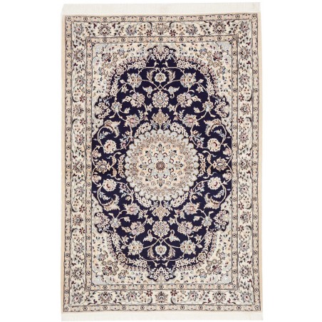 Tappeto Nain 6La Persia bianco grigio 102x155