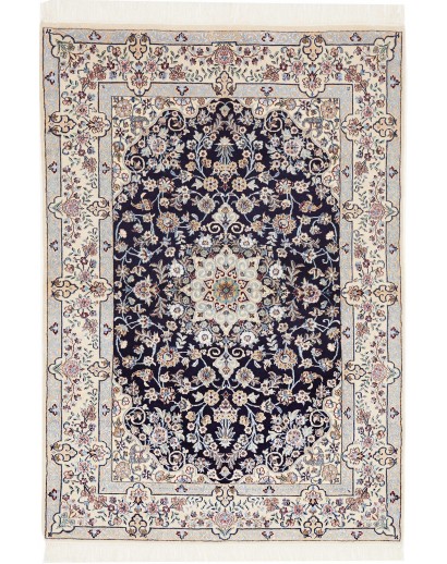 Tappeto Nain 6La Persia bianco grigio 103x155