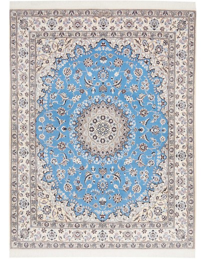 Tappeto Nain 6La Persia bianco blu 160x203