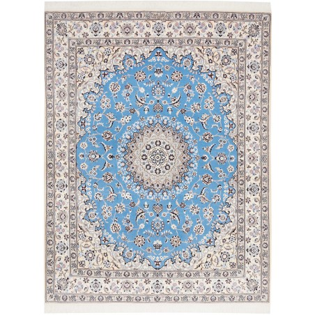 Tappeto Nain 6La Persia bianco blu 160x203