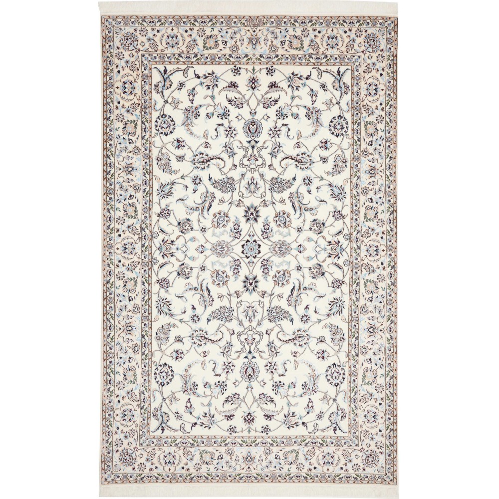 Tappeto Nain 6La Persia bianco grigio 160x255 Tappeto Nain 6La Persia bianco grigio 160x255