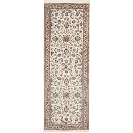 Tappeto Nain 6La Persia bianco azzurro 83x235