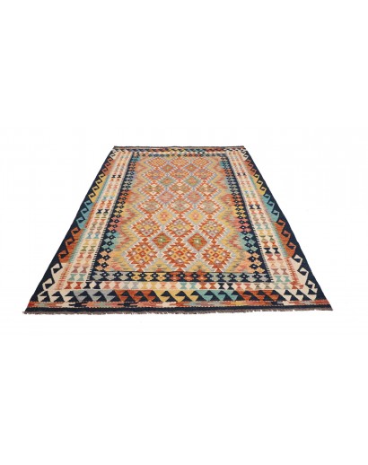 Tappeto Kilim Afghanistan marrone grigio 171x253