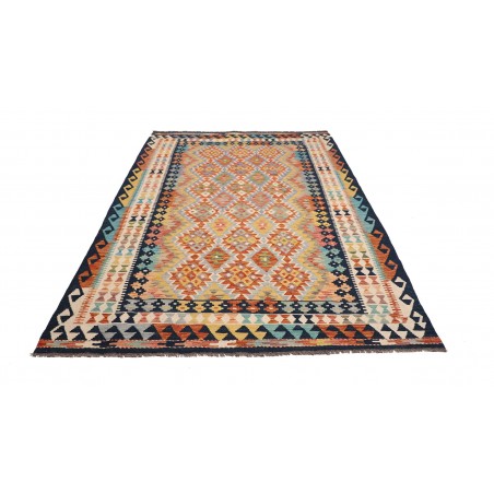 Tappeto Kilim Afghanistan marrone grigio 171x253